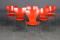 Arne Jacobsen. Sæt på seks 7er stole 3107 6 Denne vare er sat til omsalg under nyt varenummer 4748627