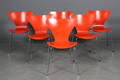 Arne Jacobsen. Sæt på seks 7er stole 3107 6