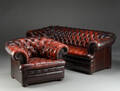 Sofa og lænestol. Chesterfield-stil. 1900tallet 2
