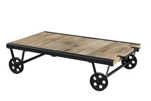 Sofabord med massiv bordplade af genbrugselmetræ 2