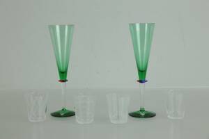 CHAMPAGNEGLAS, 2 st, samt selterglas, 4 st, Orrefors