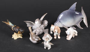 Royal Copenhagen og Bing  Grøndahl. Samling figurer af porcelæn 8