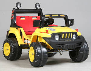 Elektrisk jeepbil til børn, gul