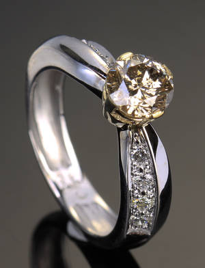 Diamantring, ca. 1.23 ct