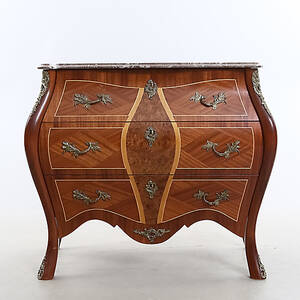 BYRÅ med stenskiva, rokokostil, 1900-talet senare del.