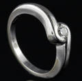 Solitaire ring ca. 0.17 ct.