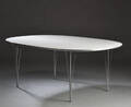 Piet Hein Bruno Mathsson. Superelipsebord, hvid