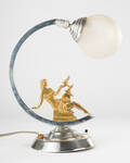 Tischlampe, Art Déco, Metall  Glas