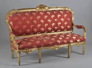 Soffa i rokokostil, 1900-talets mitt