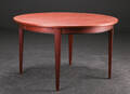 Omann Junior. Cirkulært spisebord, model 55, teak 4 