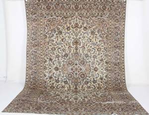 Persisk handknuten matta ljus Keshan 400x290 cm