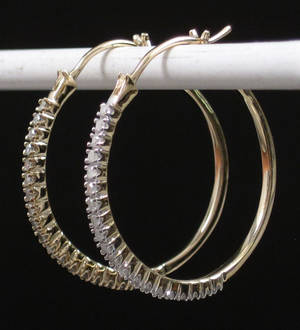 Par diamantøreringe. Ca. 0.25 ct 2