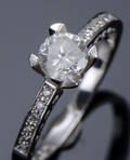 Brillantring, ca 0.96 ct