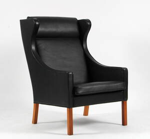 Børge Mogensen. Øreklapstol, model 2204, nybetrukket