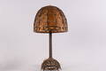 BORDSLAMPA, järn med mässingsdetaljer, 1900-talets första hälft.