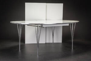 Piet Hein  Bruno Mathsson. Super Ellipsebord med udtræk 3