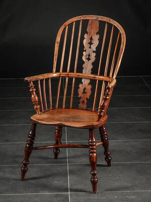 Windsor armstol af elemtræ, 1800-tallet