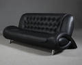 Tre pers. sofa, sort læder