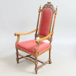 PRAKTSTOL, nyrenässans, sent 1800-tal.