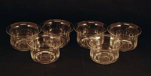 GLASSKÅLAR 6 ST MED OLIVSLIPNING