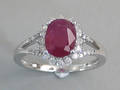 Rubin- og brillantring