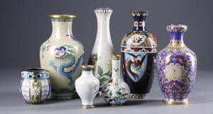 Samling kinesiske cloisonné vaser 7