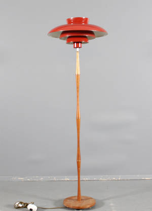 Golvarmatur med teakfot