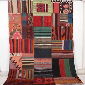 Persisk Patchwork tæppe 217 x 154 cm