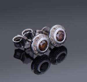 Par brillant ørestikker ca 0.70 ct