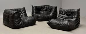 Michel Ducaroy. Togo. Lounge sæt i sort læder 3 Denne vare er sat til omsalg under nyt varenummer 4748833