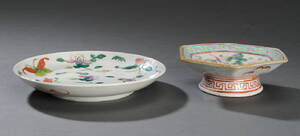 Kinesisk skål samt opsats af porcelæn, 1800-tallet 2