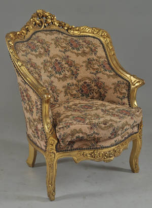 Fåtölj i rokokostil 1900-tal
