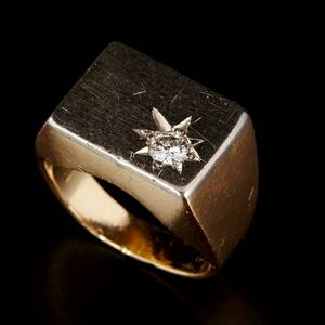 Ring med briljant 18 k guld