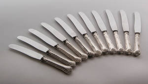 Gammel Herregård, Cohr, elleve knive med skafter af sølv 11