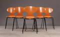Arne Jacobsen, spisestole, Myren, model 3100 6  