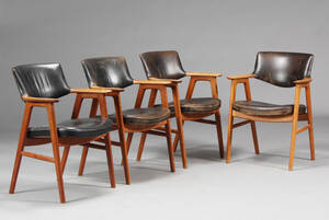 Erik Kirkegaard. Fire armstole, teaktræ 4