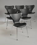 Arne Jacobsen 1902-1971. Seks stole model 3107. 6