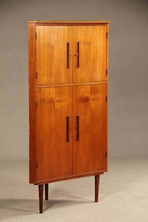 Hjørneskab af teaktræ