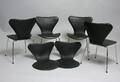 Læderovertræk til Arne Jacobsen 3107 stole. 6 