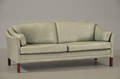 Mogens Hansen 2½-pers sofa med lys grønt læder