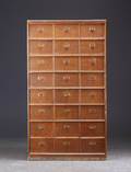 Postsorteringskab, egetræ, 1900-tallet