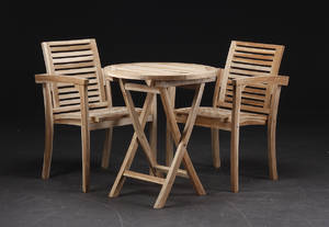 Teak cafésæt 3