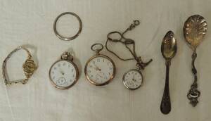 Fickur Armbandsur samt Skedar Silver