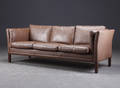 Dansk Møbelproducent. Trepers. sofa, læder