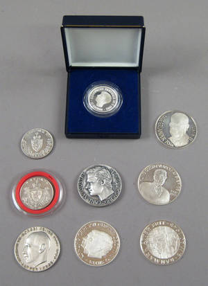 Skandinavien sølvmønter og medaljer