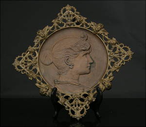 Väggplakett, Jugend ca.1900.