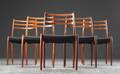 Niels O. Møller. Fem stole af teaktræ model 78 5 Denne vare er sat til omsalg under nyt varenummer 4616791