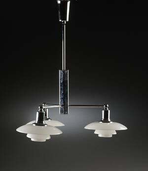 Poul Henningsen. PH Stammekrone med stel af forkromet metal 