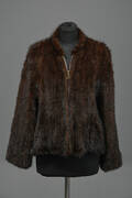 Jakke af strikket mink str. 44