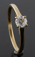 18K Solitaire Diamond ring in yellow gold  approx. 0.40ct